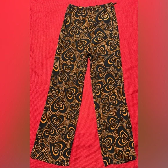 Lisa Says Gah Heart Patterned Pantsuit - Black and Orange - Picture 13 of 13